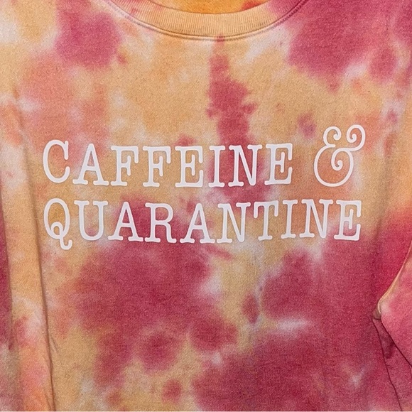 MODERN CANVAS Women’s Long Sleeve Tie Dye Caffeine & Quarantine Top. Sz XXL. - Picture 2 of 5
